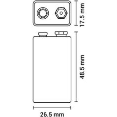   AGFAPHOTO Elem, 9V, 1 db, féltartós (szén-cink), zsugor, AGFAPHOTO "Heavy Duty"