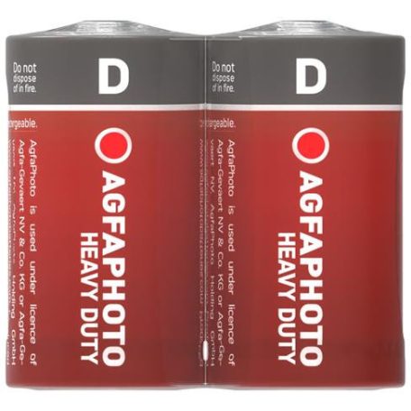 AGFAPHOTO Elem, D góliát, 2 db, féltartós (szén-cink), zsugor, AGFAPHOTO "Heavy Duty"