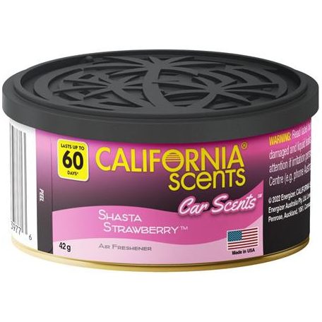 CALIFORNIA SCENTS Autóillatosító konzerv, 42 g, CALIFORNIA SCENTS "Shasta Strawberry"