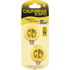   CALIFORNIA SCENTS Autóillatosító, mini diffúzer, 2*3 ml, CALIFORNIA SCENTS "Tropical Colada"