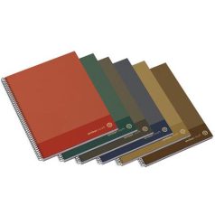   AMBAR Spirálfüzet, A4, kockás, 100 lap, keményfedeles, AMBAR "Kraft", vegyes színek