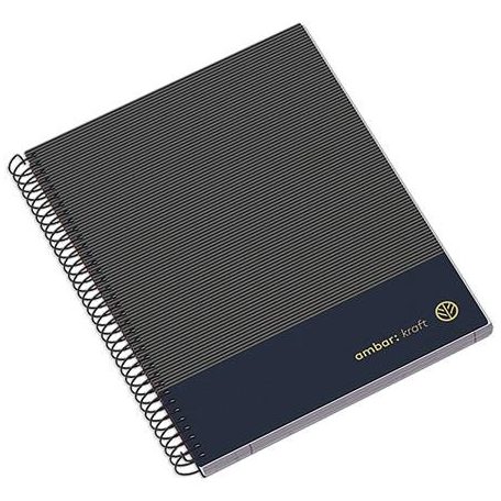 AMBAR Spirálfüzet, A5, vonalas, 100 lap, keményfedeles, AMBAR "Kraft", vegyes színek