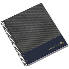   AMBAR Spirálfüzet, A5, kockás, 100 lap, keményfedeles, AMBAR "Kraft", vegyes színek