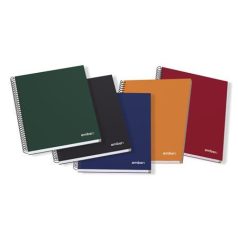   AMBAR Spirálfüzet, A4, vonalas, 150 lap, keményfedeles, AMBAR "Ideas", vegyes színek