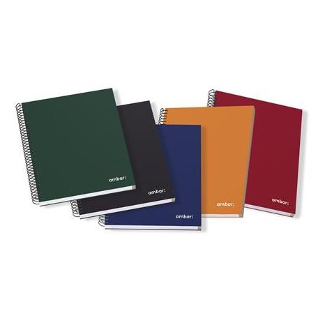 AMBAR Spirálfüzet, A4, vonalas, 150 lap, keményfedeles, AMBAR "Ideas", vegyes színek