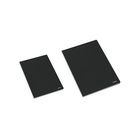 AMBAR Füzet, tűzött, A4, sima, 80 lap, AMBAR "Classic", fekete