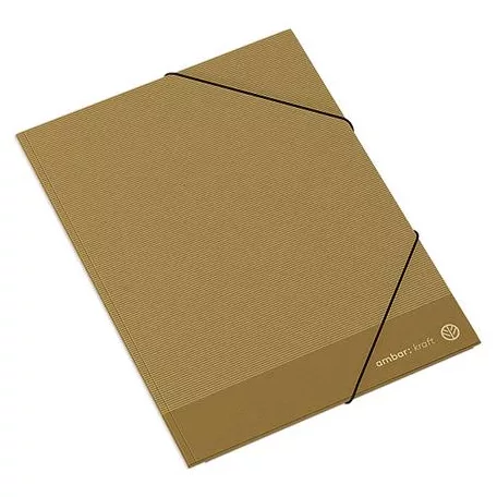 AMBAR Gumis mappa, karton, A/4, AMBAR "Kraft", vegyek színek