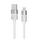 AVAX Töltőkábel, USB-A - lightning (Apple), 1 m, AVAX "CB310 Glowy", fehér