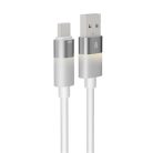 AVAX Töltőkábel, USB-A - USB-C, 18W, 1 m, AVAX "CB312 Glowy", fehér