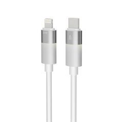   AVAX Töltőkábel, USB-A - lightning (Apple), 27W, 1 m, AVAX "CB314 Glowy", fehér