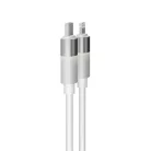 AVAX Töltőkábel, USB-A - lightning (Apple), 27W, 1 m, AVAX "CB314 Glowy", fehér