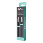 AVAX Töltőkábel, USB-C - USB-C, 27W, 1 m, AVAX "CB316 Glowy", fehér