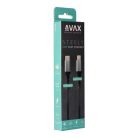 AVAX Töltőkábel, USB-C - USB-C, 27W, 1 m, AVAX "CB316 Glowy", fehér