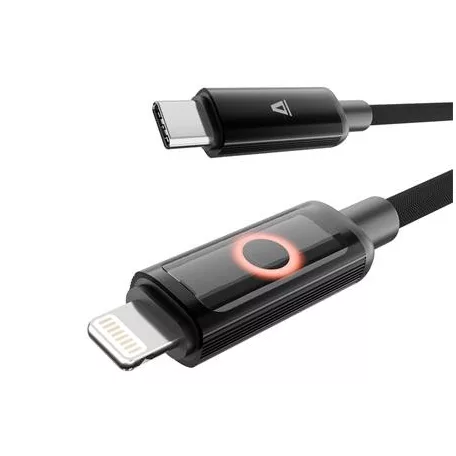 AVAX Töltőkábel, USB-C - lightning (Apple), 27W, 1 m, AVAX "CB651 Pulsey", szürke
