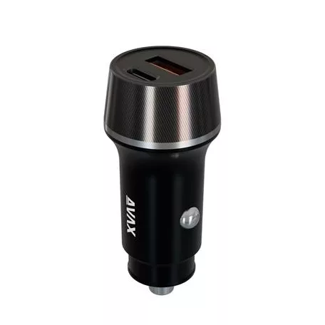 AVAX Autós töltő, USB-C, USB-A, AVAX "CC340B", fekete
