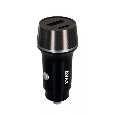 AVAX Autós töltő, USB-C, USB-A, AVAX "CC340B", fekete