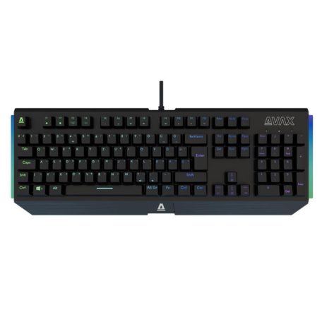 AVAX Billentyűzet, vezetékes, HUN, gaming, barna switch, AVAX "FS01", fekete