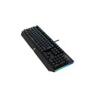 AVAX Billentyűzet, vezetékes, HUN, gaming, barna switch, AVAX "FS01", fekete