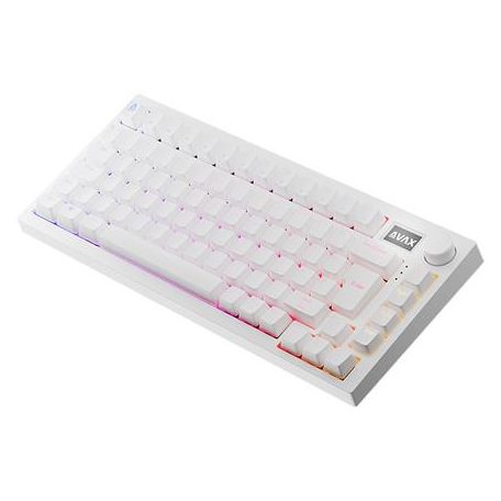 AVAX Billentyűzet, vezeték nélküli, HUN, gaming, piros switch, AVAX "GM02 PRO", fehér