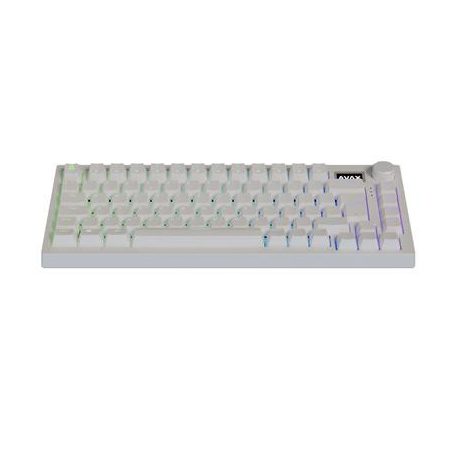 AVAX Billentyűzet, vezeték nélküli, HUN, gaming, piros switch, AVAX "GM02 PRO", fehér