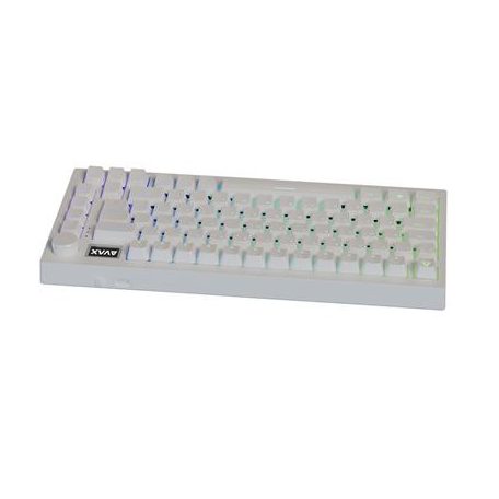AVAX Billentyűzet, vezeték nélküli, HUN, gaming, piros switch, AVAX "GM02 PRO", fehér