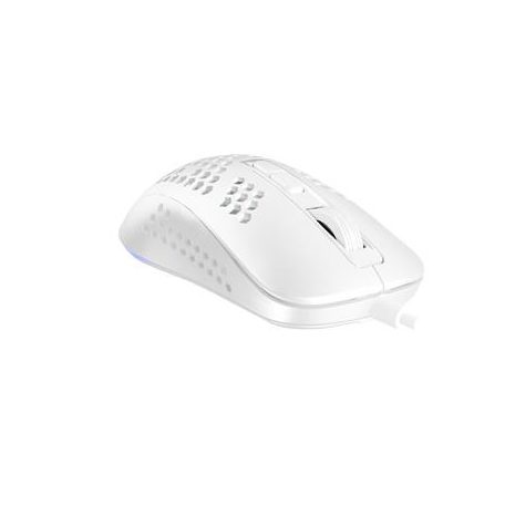 AVAX Egér, vezetékes, gaming, RGB, AVAX "LW01", fehér