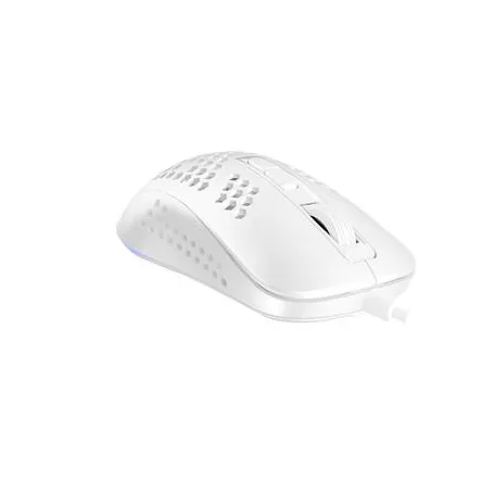AVAX Egér, vezetékes, gaming, RGB, AVAX "LW01", fehér