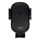 AVAX Autós töltő, vezeték nélküli, szellőzőrácsra, AVAX "WH600 Freely+", fekete