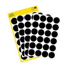  AVERY ZWECKFORM Etikett, 18 mm, kör, AVERY ZWECKFORM, fekete, 96 etikett/csomag