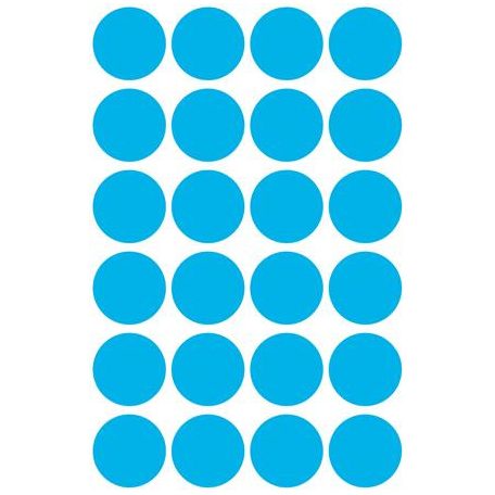AVERY ZWECKFORM Etikett, 18 mm, kör, AVERY ZWECKFORM, kék, 96 etikett/csomag