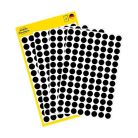 AVERY ZWECKFORM Etikett, 8 mm, kör, AVERY ZWECKFORM, fekete, 416 etikett/csomag