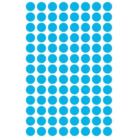 AVERY ZWECKFORM Etikett, 8 mm, kör, AVERY ZWECKFORM, kék, 416 etikett/csomag