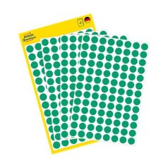   AVERY ZWECKFORM Etikett, 8 mm, kör, AVERY ZWECKFORM, zöld, 416 etikett/csomag