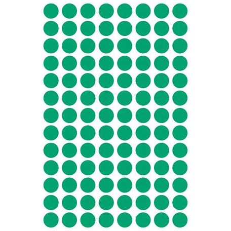 AVERY ZWECKFORM Etikett, 8 mm, kör, AVERY ZWECKFORM, zöld, 416 etikett/csomag