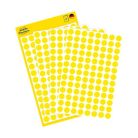 AVERY ZWECKFORM Etikett, 8 mm, kör, AVERY ZWECKFORM, sárga, 416 etikett/csomag