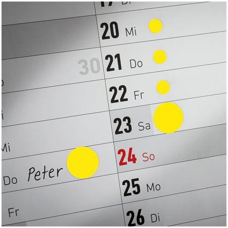 AVERY ZWECKFORM Etikett, 8 mm, kör, AVERY ZWECKFORM, sárga, 416 etikett/csomag