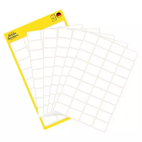 AVERY ZWECKFORM Etikett, 18x12 mm, kézzel írható, kerekitett sarkú, AVERY ZWECKFORM, 216 etikett/csomag