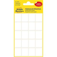   AVERY ZWECKFORM Etikett, 22x18 mm, kézzel írható, kerekített sarkú, AVERY ZWECKFORM, 120 etikett/csomag