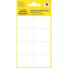   AVERY ZWECKFORM Etikett, 38x29 mm, kézzel írható, lekerekített sarkú, AVERY ZWECKFORM, 40 etikett/csomag