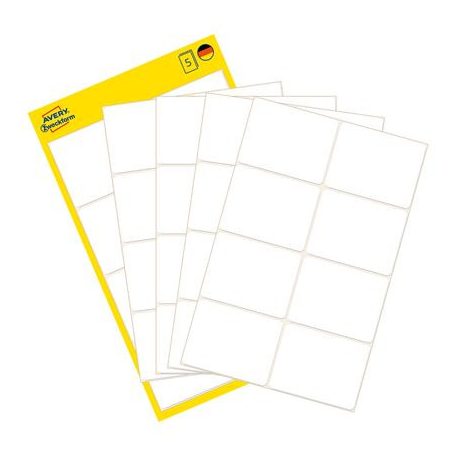 AVERY ZWECKFORM Etikett, 38x29 mm, kézzel írható, lekerekített sarkú, AVERY ZWECKFORM, 40 etikett/csomag