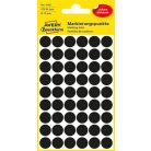 AVERY ZWECKFORM Etikett, 12 mm, kör, AVERY ZWECKFORM, fekete, 270 etikett/csomag