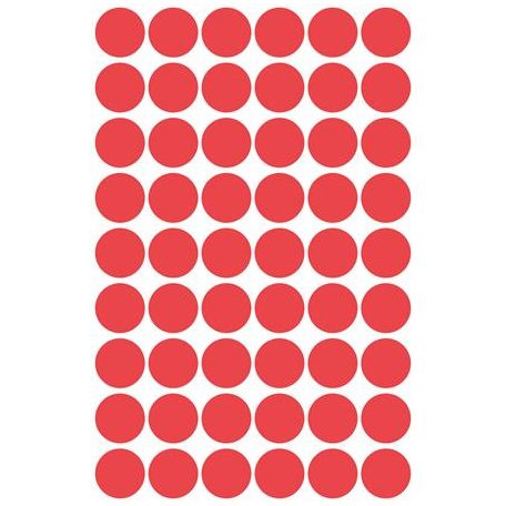 AVERY ZWECKFORM Etikett, 12 mm, kör, AVERY ZWECKFORM, piros, 270 etikett/csomag