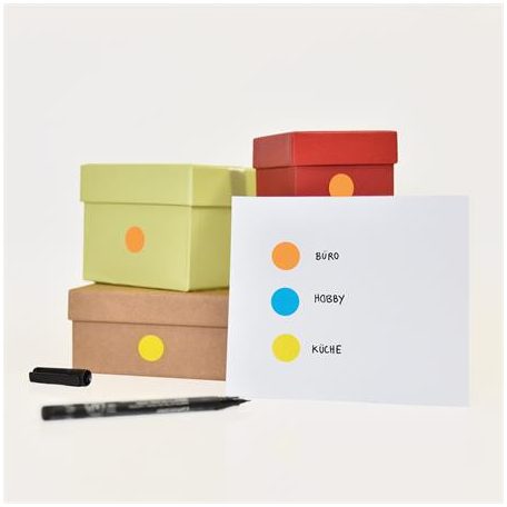 AVERY ZWECKFORM Etikett, 12 mm, kör, AVERY ZWECKFORM, neon narancs, 270 etikett/csomag