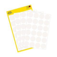   AVERY ZWECKFORM Etikett, 18 mm, kör, AVERY ZWECKFORM, fehér, 96 etikett/csomag