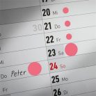 AVERY ZWECKFORM Etikett, 18 mm, kör, AVERY ZWECKFORM, neon piros, 96 etikett/csomag