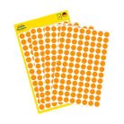 AVERY ZWECKFORM Etikett, 8 mm, kör, AVERY ZWECKFORM, neon narancs, 416 etikett/csomag