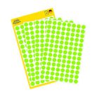 AVERY ZWECKFORM Etikett, 8 mm, kör, AVERY ZWECKFORM, neon zöld, 416 etikett/csomag