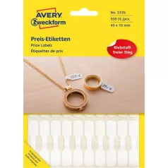   AVERY ZWECKFORM Árazócímke, 49x10 mm, AVERY ZWECKFORM, fehér