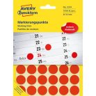 AVERY ZWECKFORM Etikett, 18 mm, kör, AVERY ZWECKFORM, piros, 1056 etikett/csomag