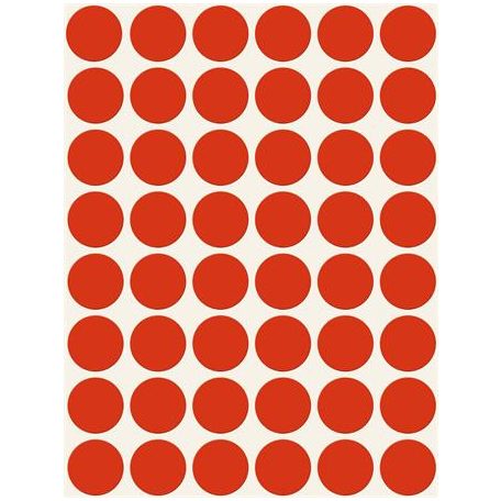 AVERY ZWECKFORM Etikett, 18 mm, kör, AVERY ZWECKFORM, piros, 1056 etikett/csomag